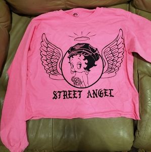 Betty Boop long sleeve crop